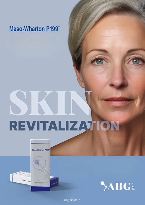 Meso-Wharton P199 Skin Revitalization – biomimetischer Skinbooster zur Hautregeneration, Verbesserung von Elastizität, Feuchtigkeit und Reduktion von Falten.